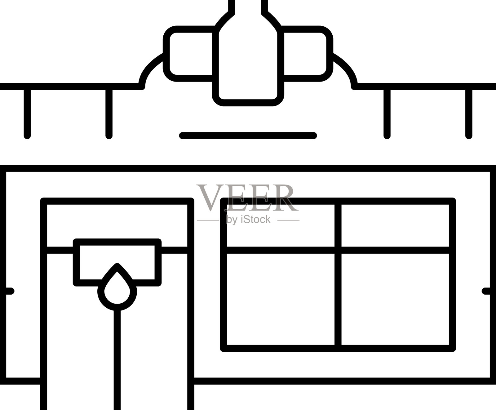 水储存线图标设计元素图片