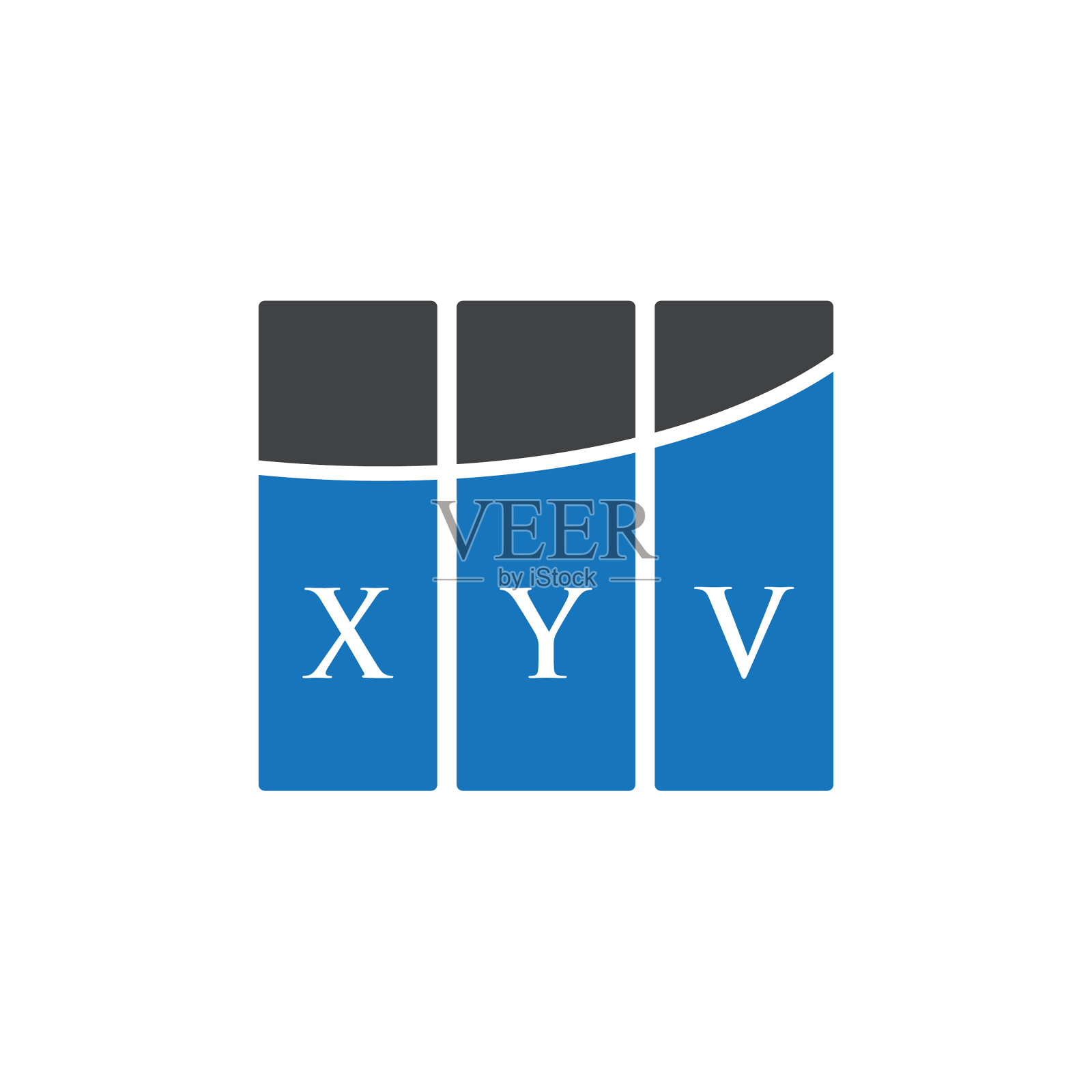 Xyv字母logo设计，白色背景Xyv图标素材