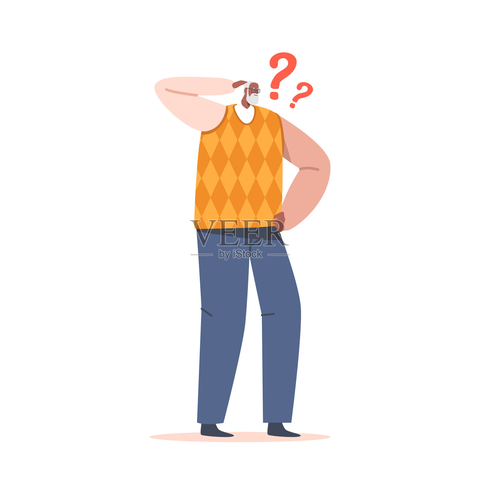 老年痴呆症概念混乱设计元素图片