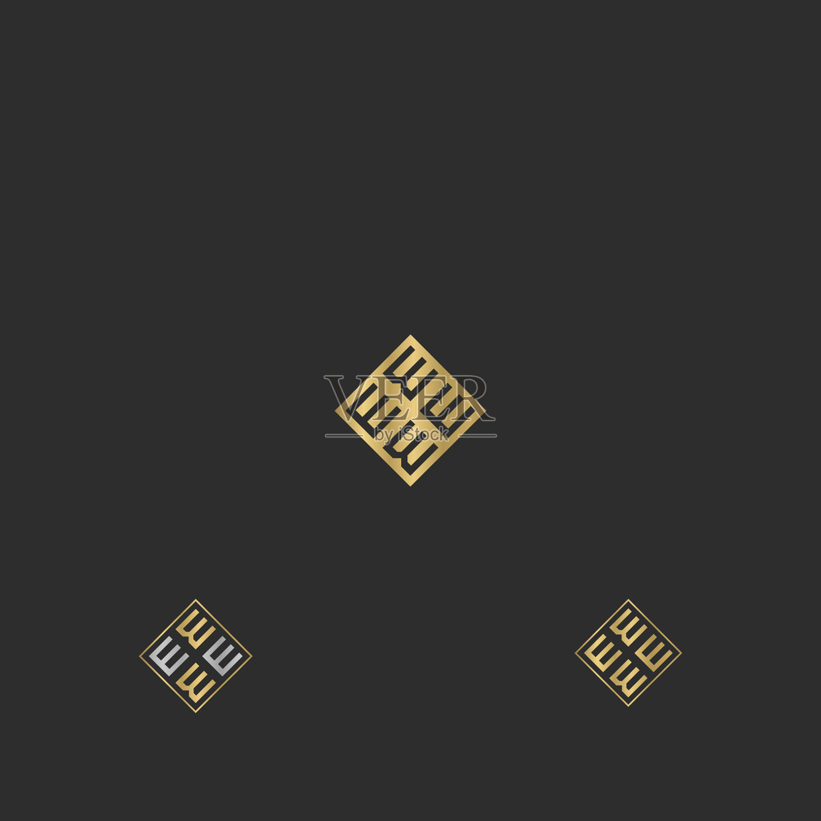 字母首字母标志ew we e和w图标素材