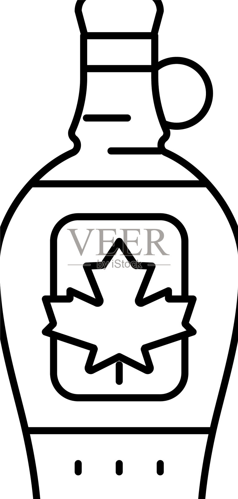 枫糖浆包装线图标设计元素图片