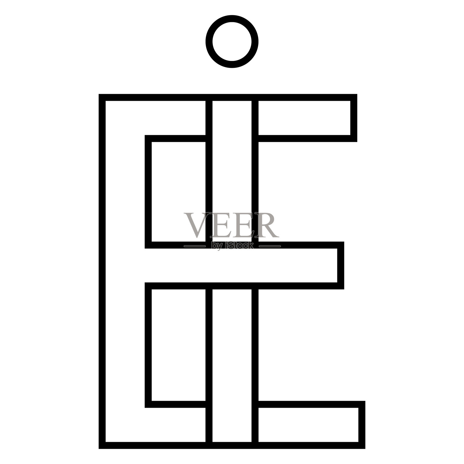 标志ei图标NFT ei交错字母e设计元素图片