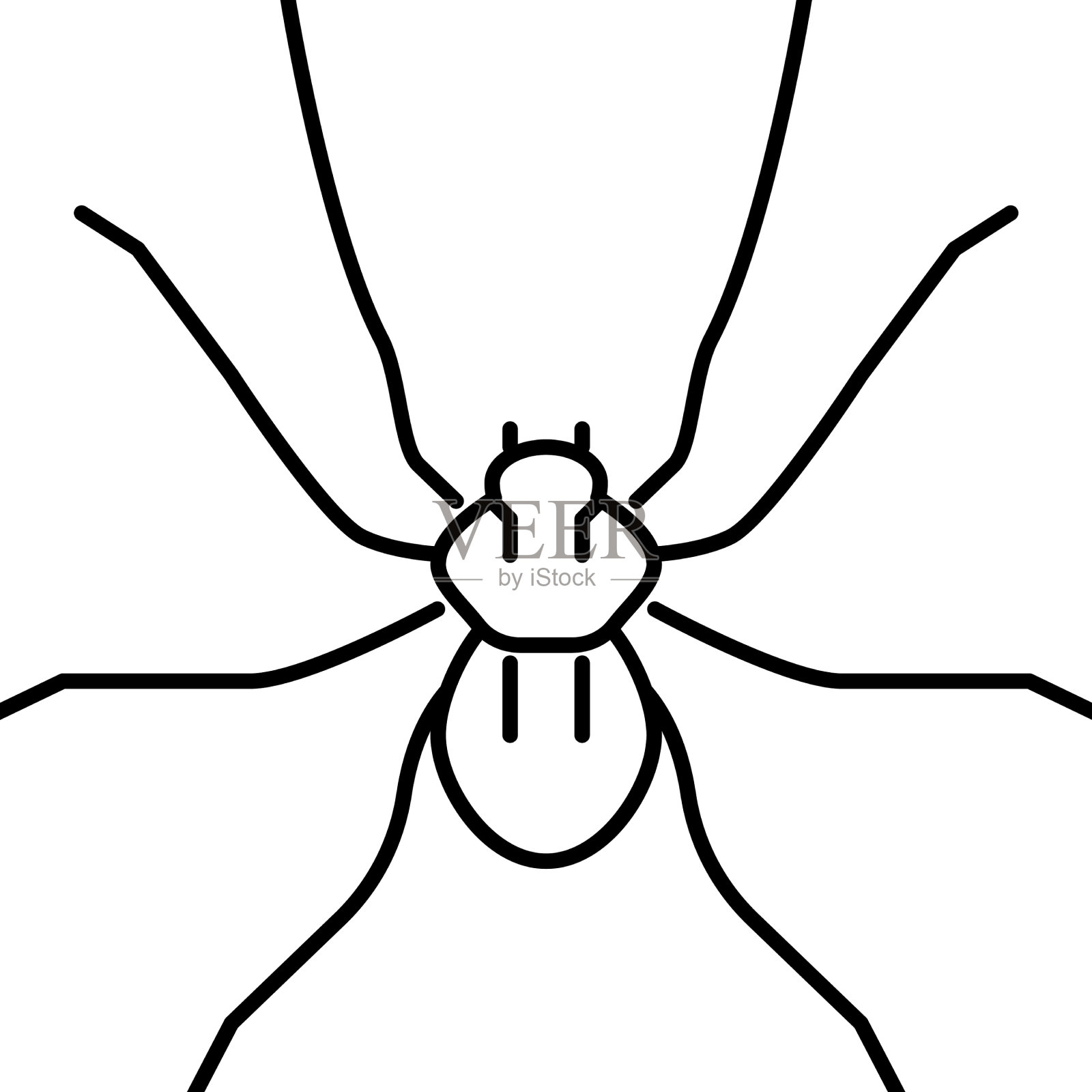 蝴蝶昆虫线图标设计元素图片
