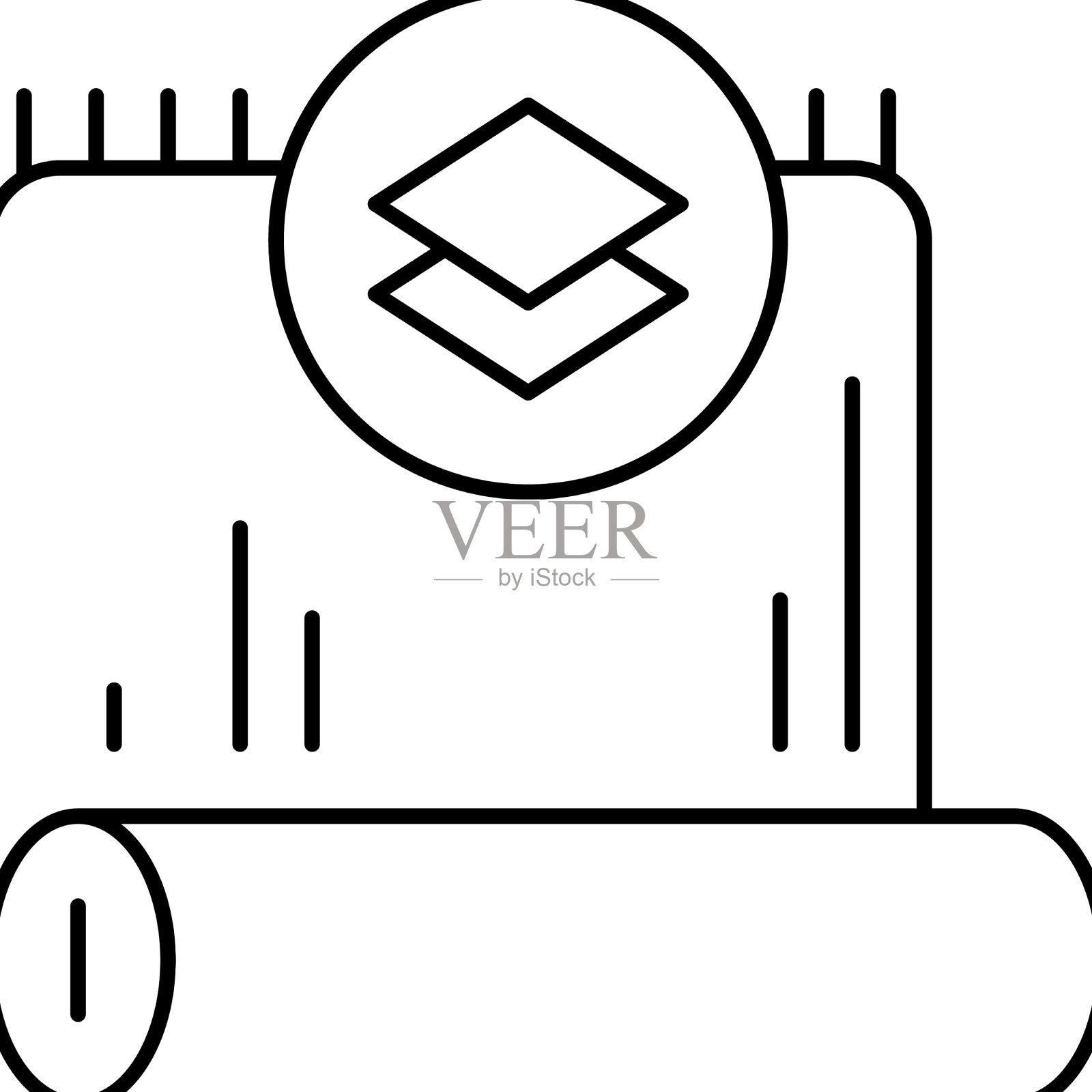 丝绸纺织品生产线图标图标素材