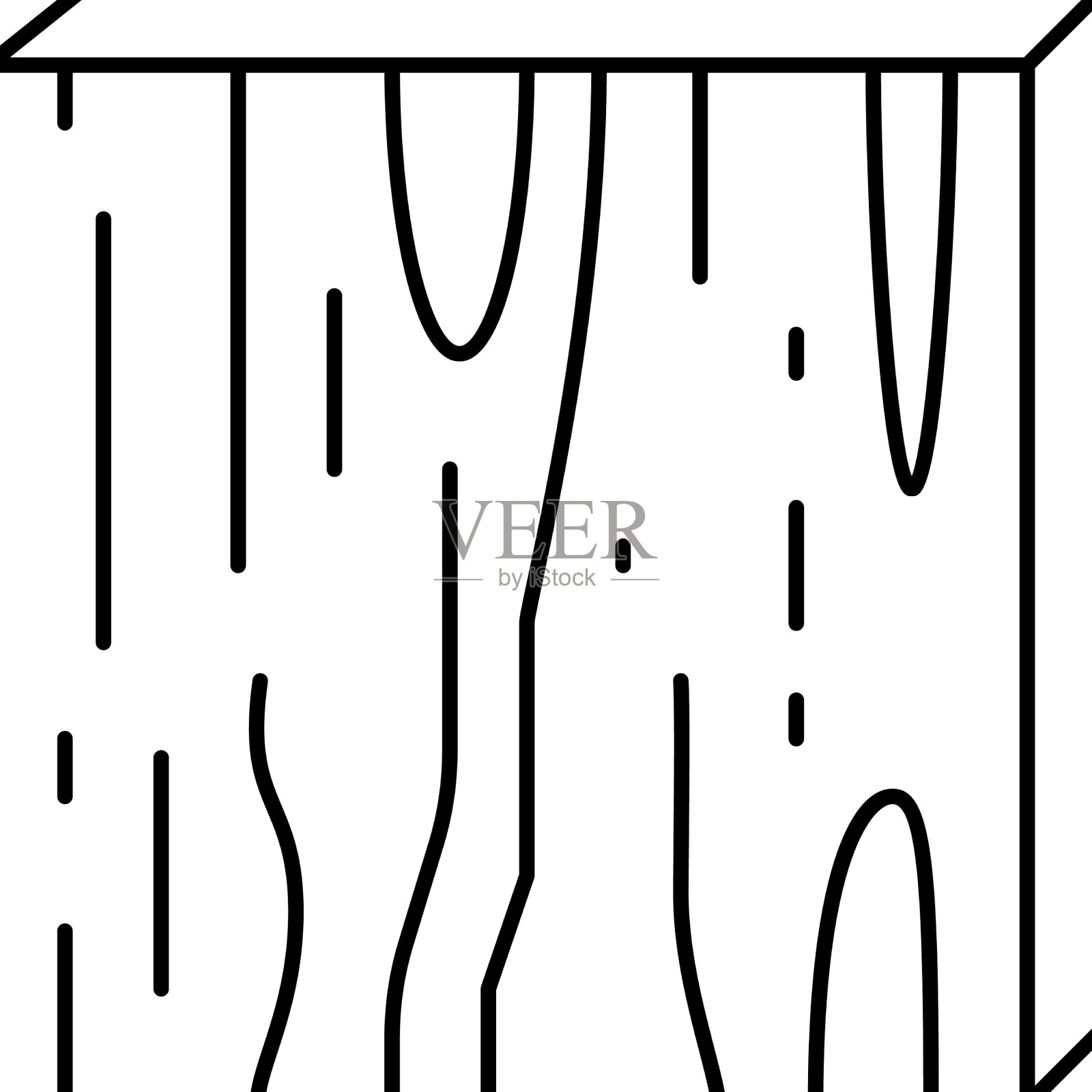 胶合板木材线条图标设计元素图片