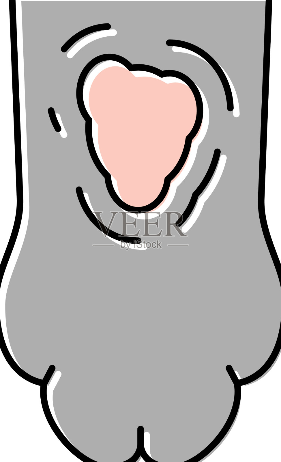 有癣动物爪子颜色图标设计元素图片