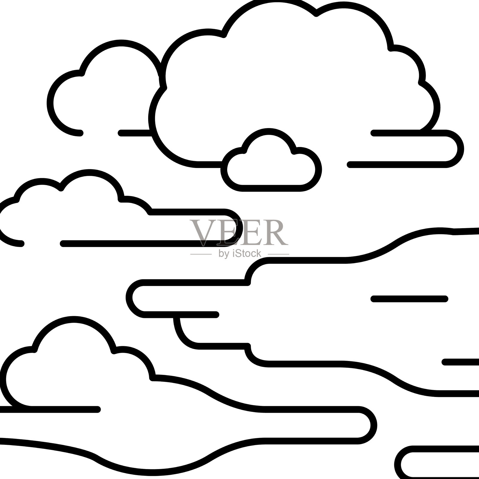 烟雾线图标插画图片素材