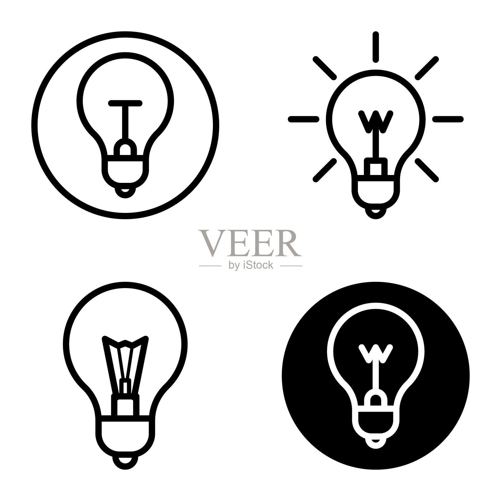 1-3平面图标被隔离在白色上图标素材