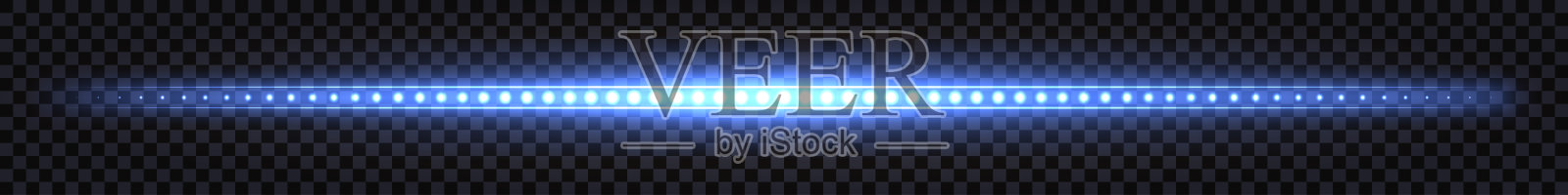 蓝色霓虹灯激光光束，光辉光雷电闪电效应。电脉冲，闪光射线线与闪光爆炸。高科技的未来主义闪光。孤立透明矢量图插画图片素材