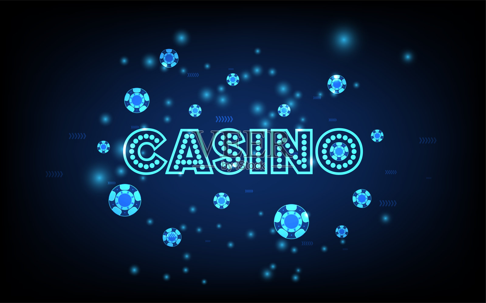 赌场背景，概念赌场扑克牌，未来数字创新背景矢量插图插画图片素材