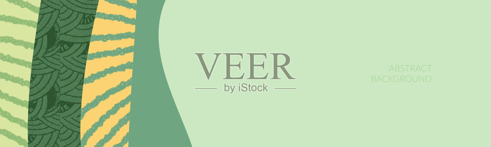 抽象的生态旗帜，几何形状和自然背景。葡萄园农场的模式矢量插图。有质感的绿色景观。生态牌，有机农田观。农业土地的背景插画图片素材