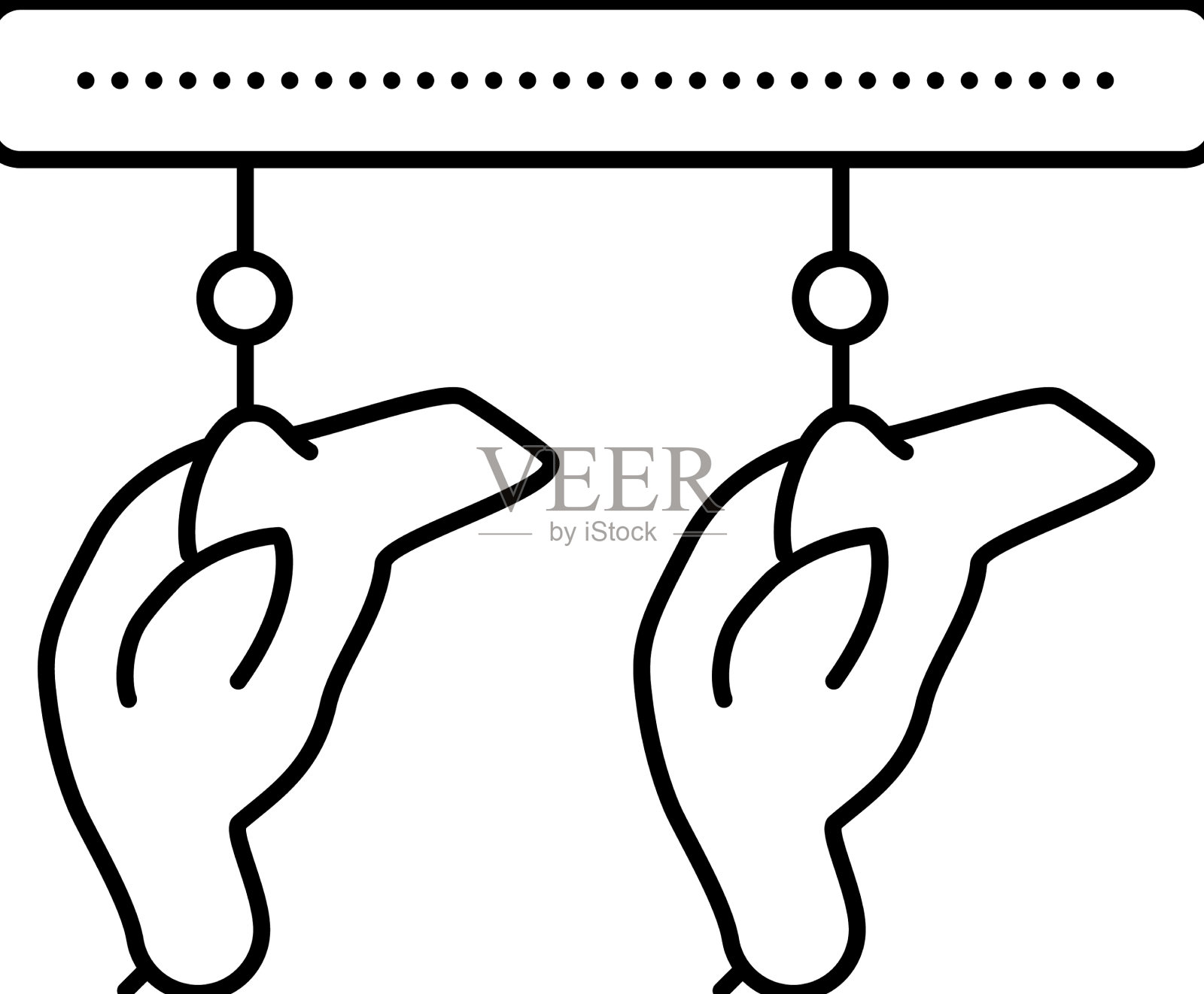 鸡胴体厂输送线图标设计元素图片