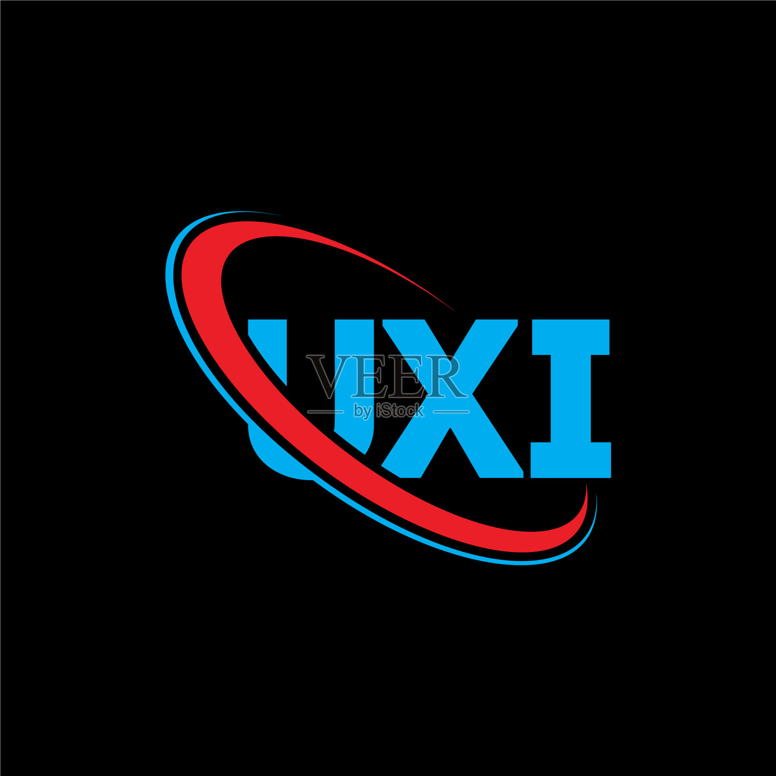 Uxi字母logo Uxi字母logo设计插画图片素材