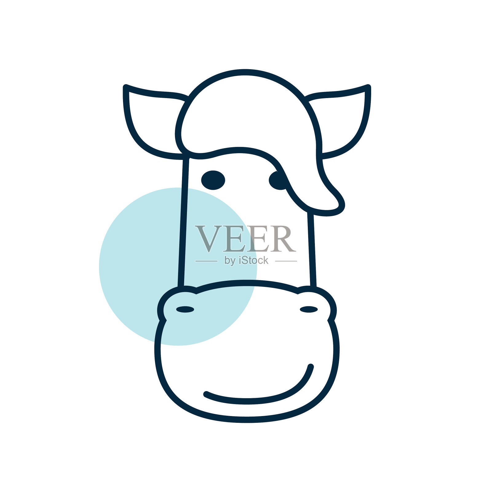 马是农场的标志性动物设计元素图片