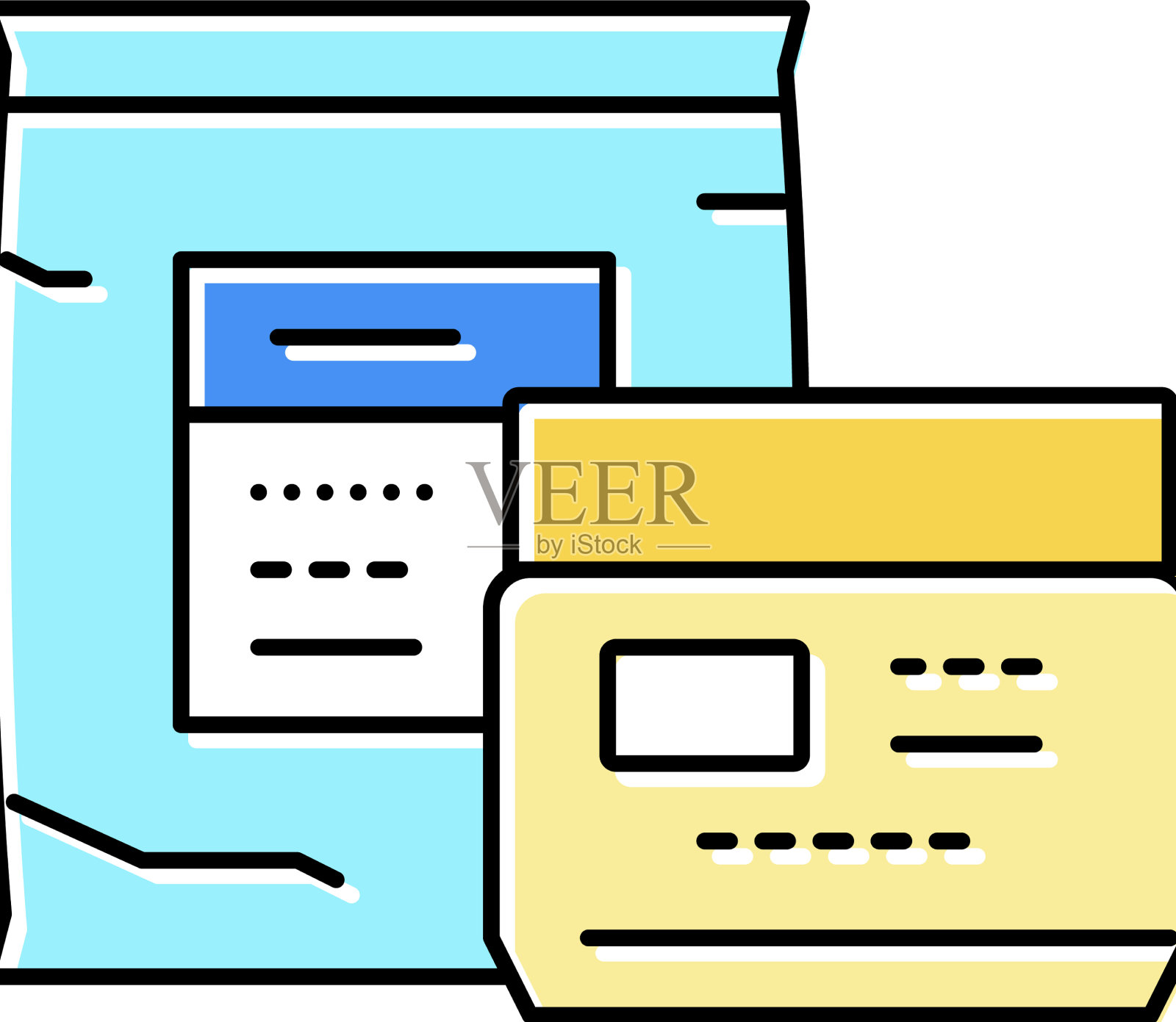 海藻酸面膜包装颜色图标图标素材