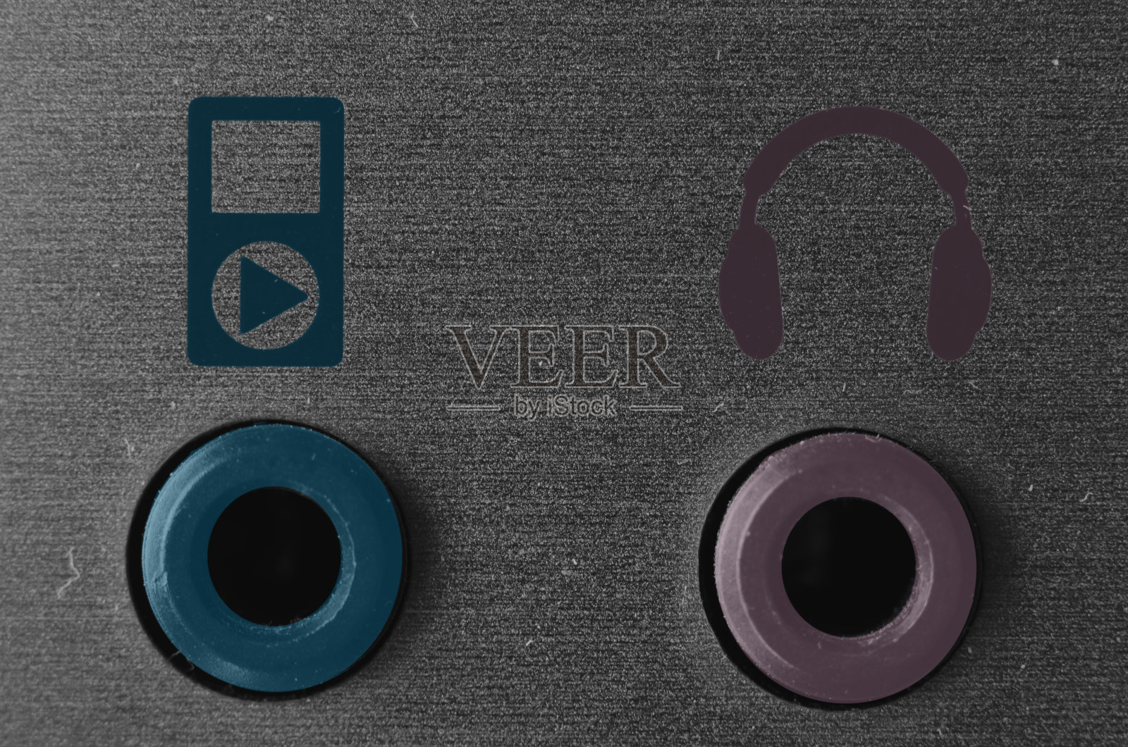 音频输入和输出蓝色粉红色照片摄影图片