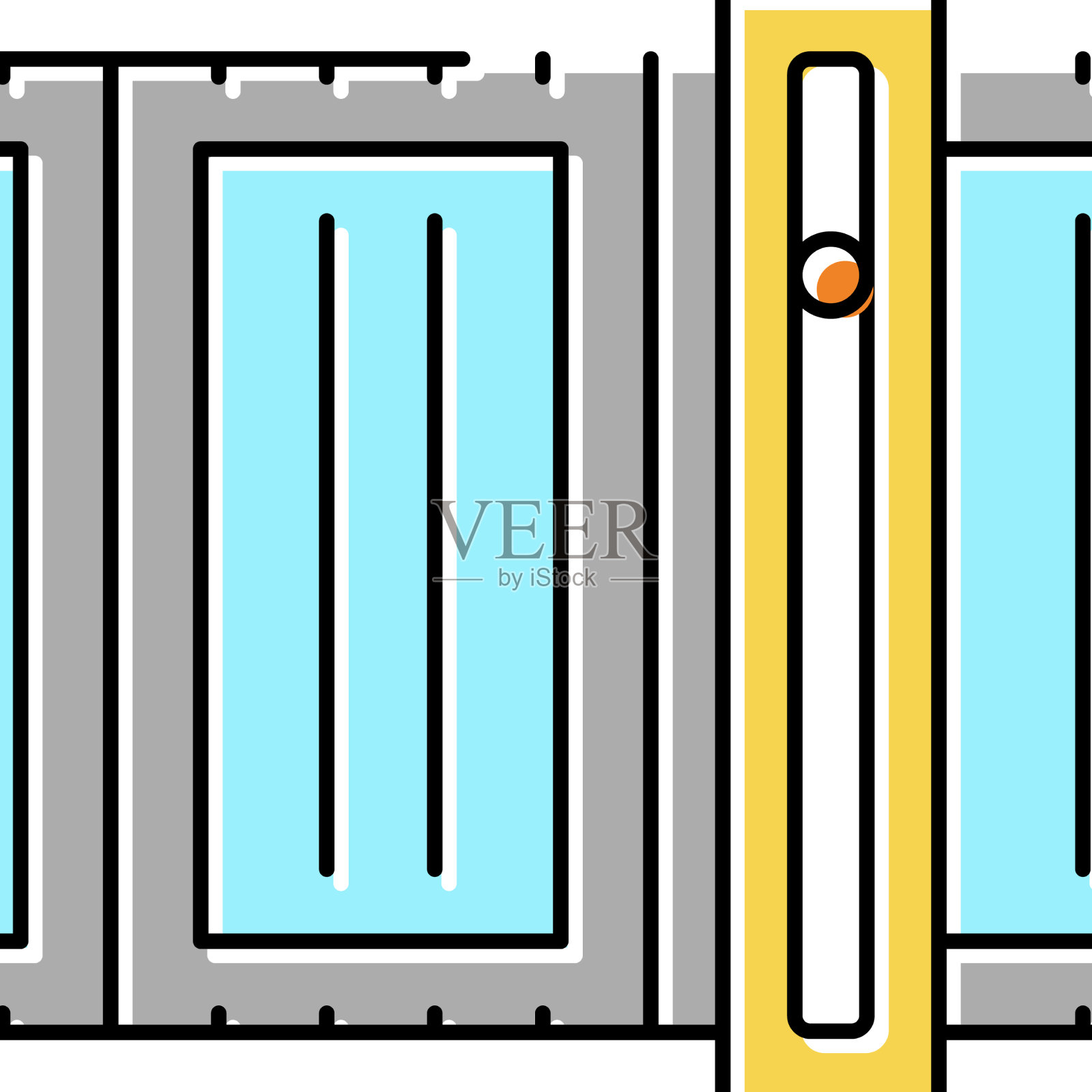 玻璃彩色图标制造工厂设备设计元素图片