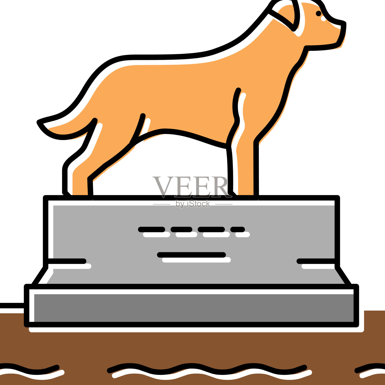 死狗底座颜色图标设计元素图片