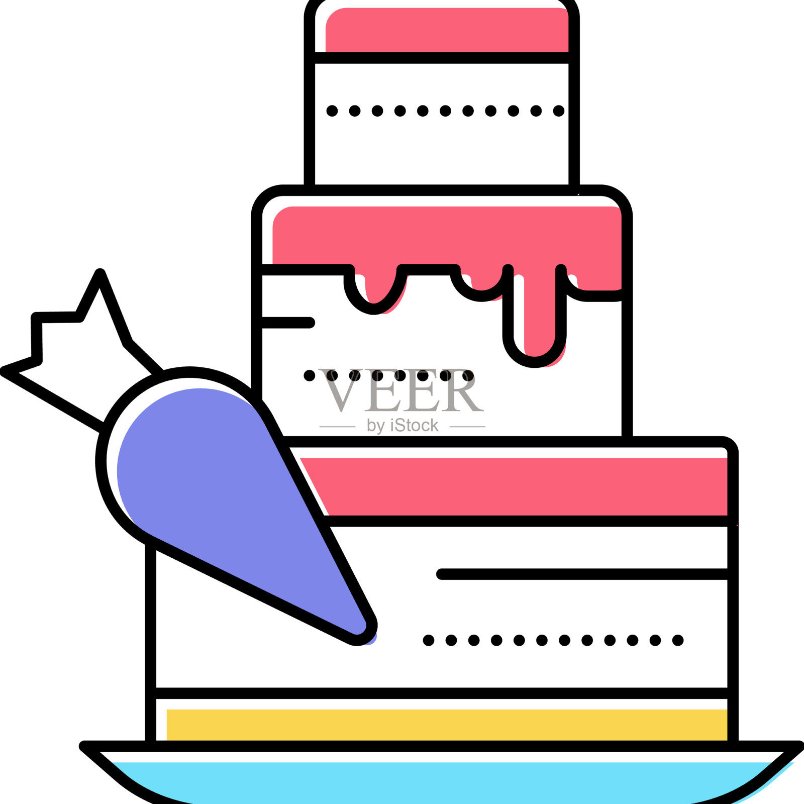 精致制作彩色图标隔离设计元素图片