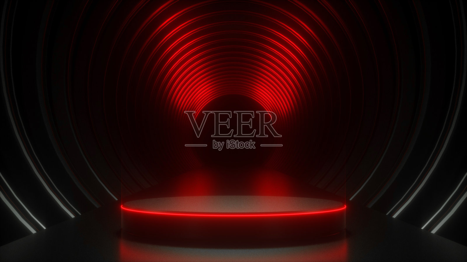 技术展示和产品演示，霓虹灯支架- 3D渲染照片摄影图片