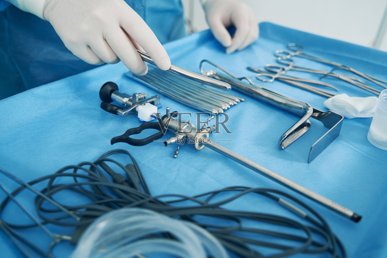 妇科检查无菌器械一套照片摄影图片