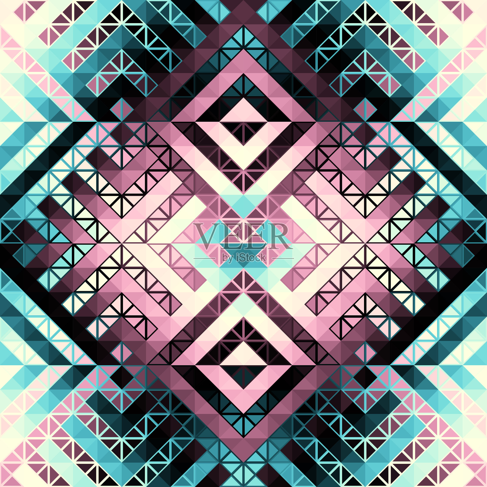 无缝矢量模式的三角形背景。插画图片素材