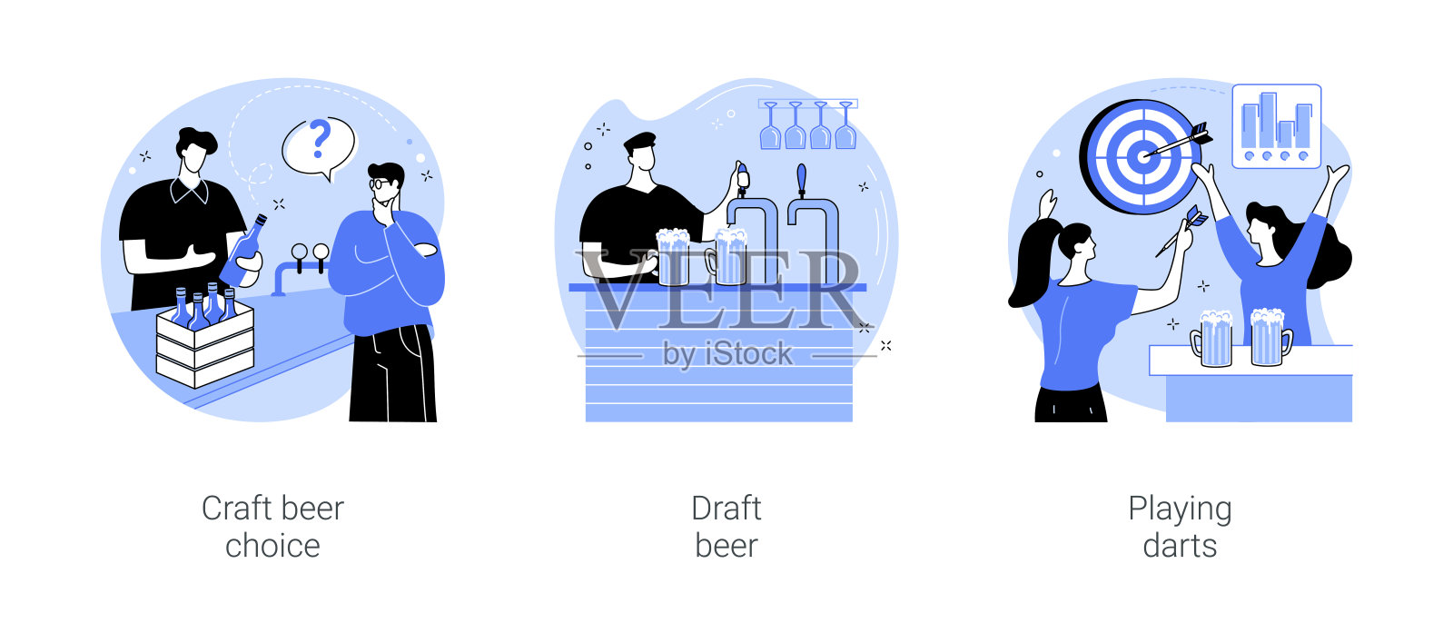 在一个酒吧孤立的卡通矢量插图se插画图片素材