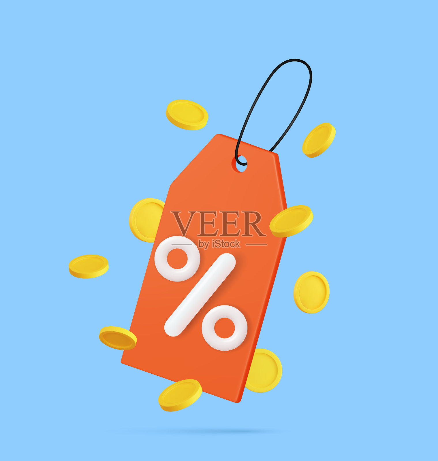 带百分比标志的价签设计元素图片