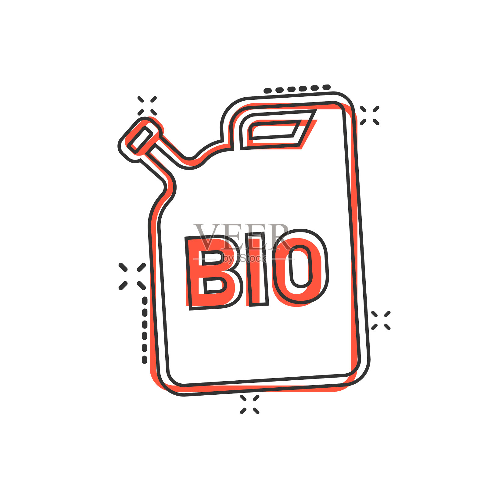 汽油罐图标在漫画风格的汽油罐图标素材