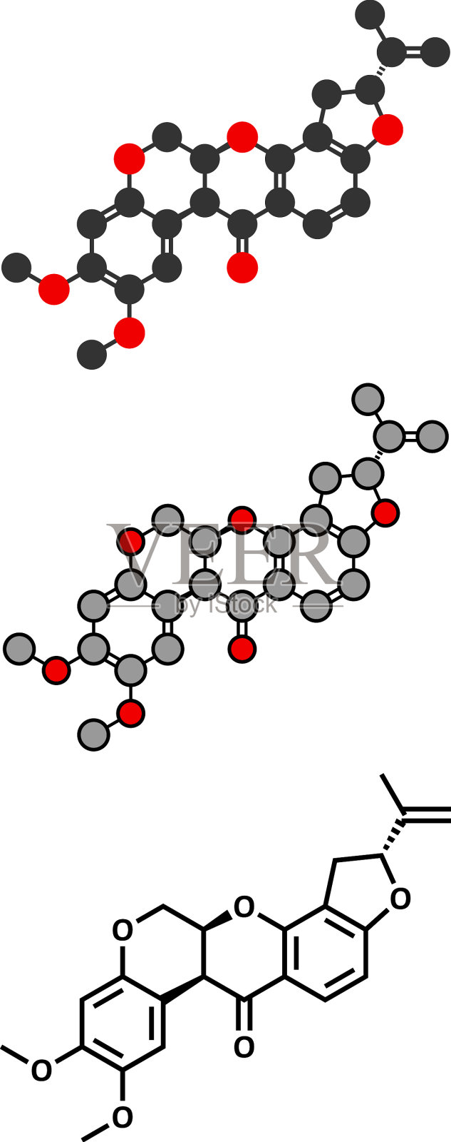 鱼藤酮也是广谱杀虫剂分子设计元素图片
