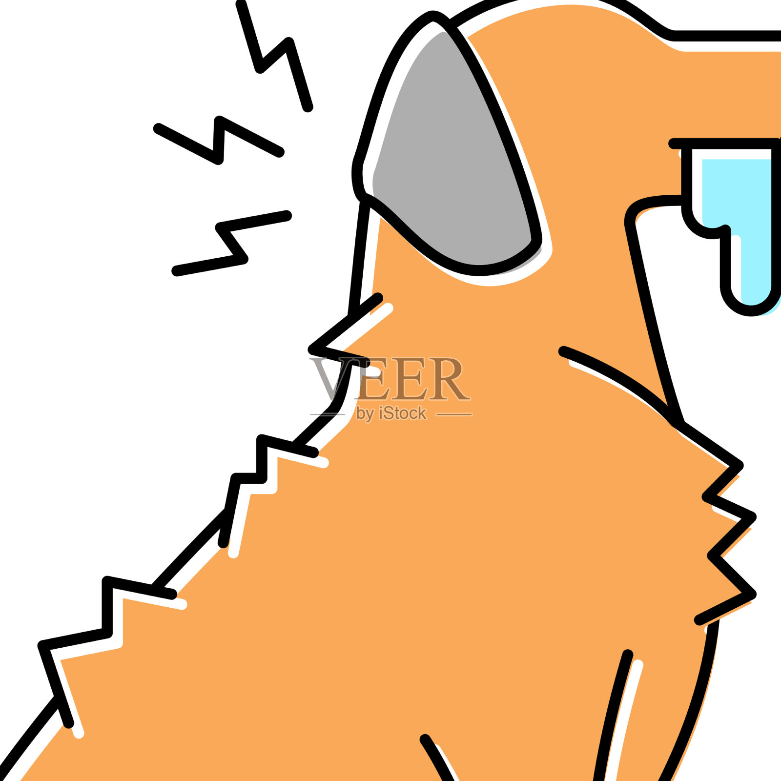 狂犬病宠物疾病颜色图标设计元素图片