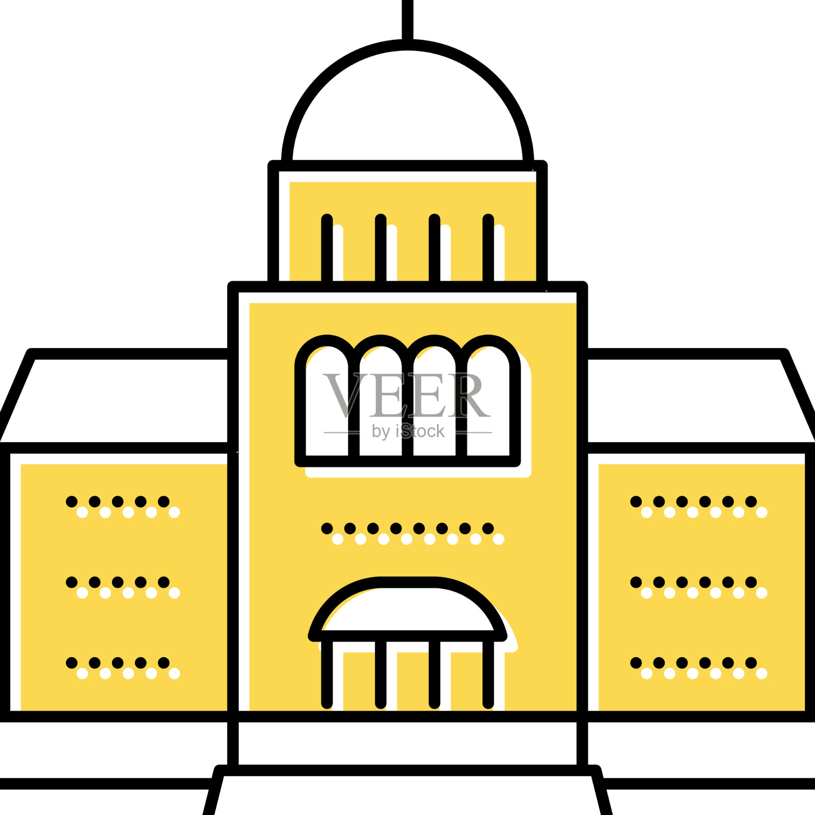 法院大楼颜色图标设计元素图片