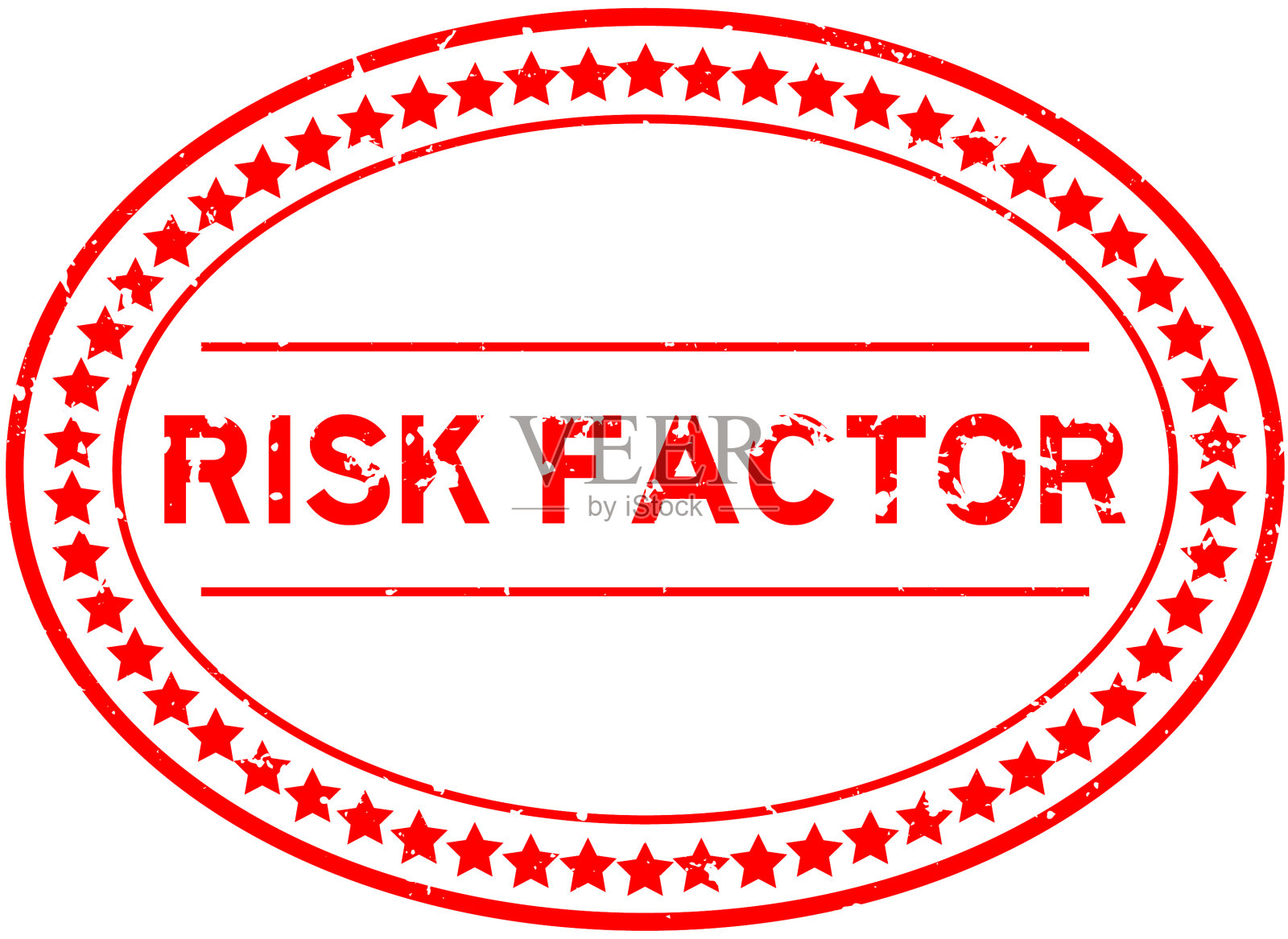 垃圾红色危险因素字椭圆橡胶密封设计元素图片