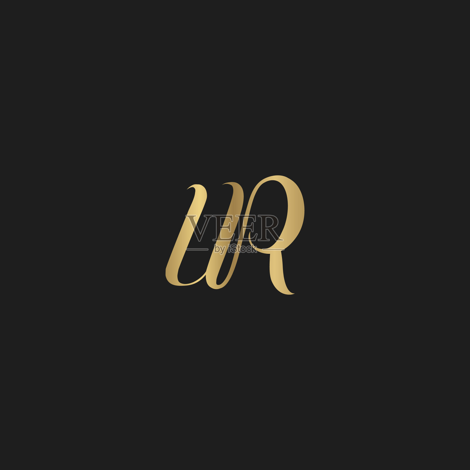 字母缩写标志ur ru u和r插画图片素材