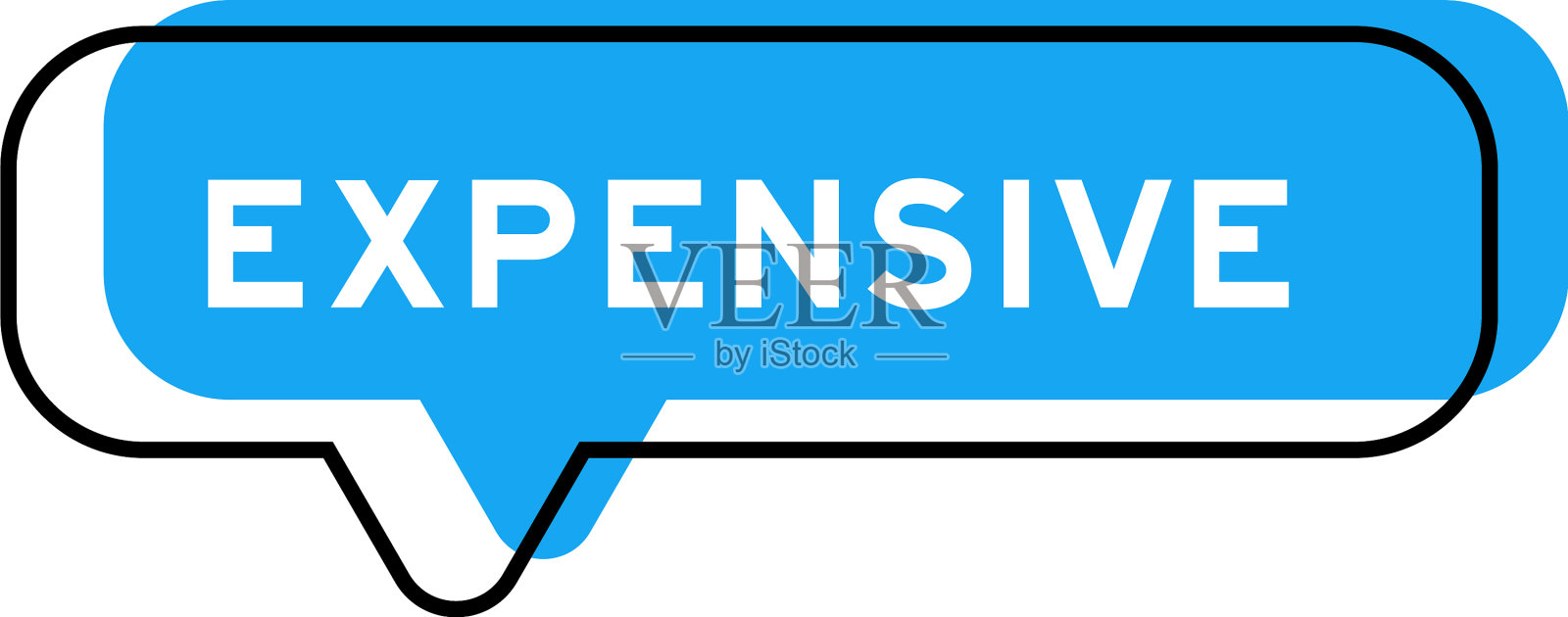 演讲横幅和蓝色阴影与字贵设计元素图片