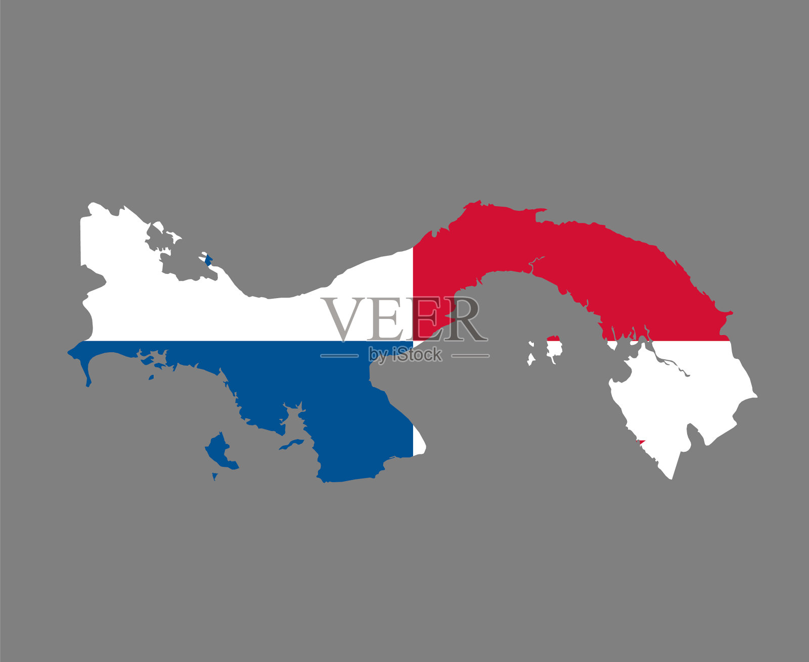 巴拿马国旗国家北美徽章地图图标插画图片素材