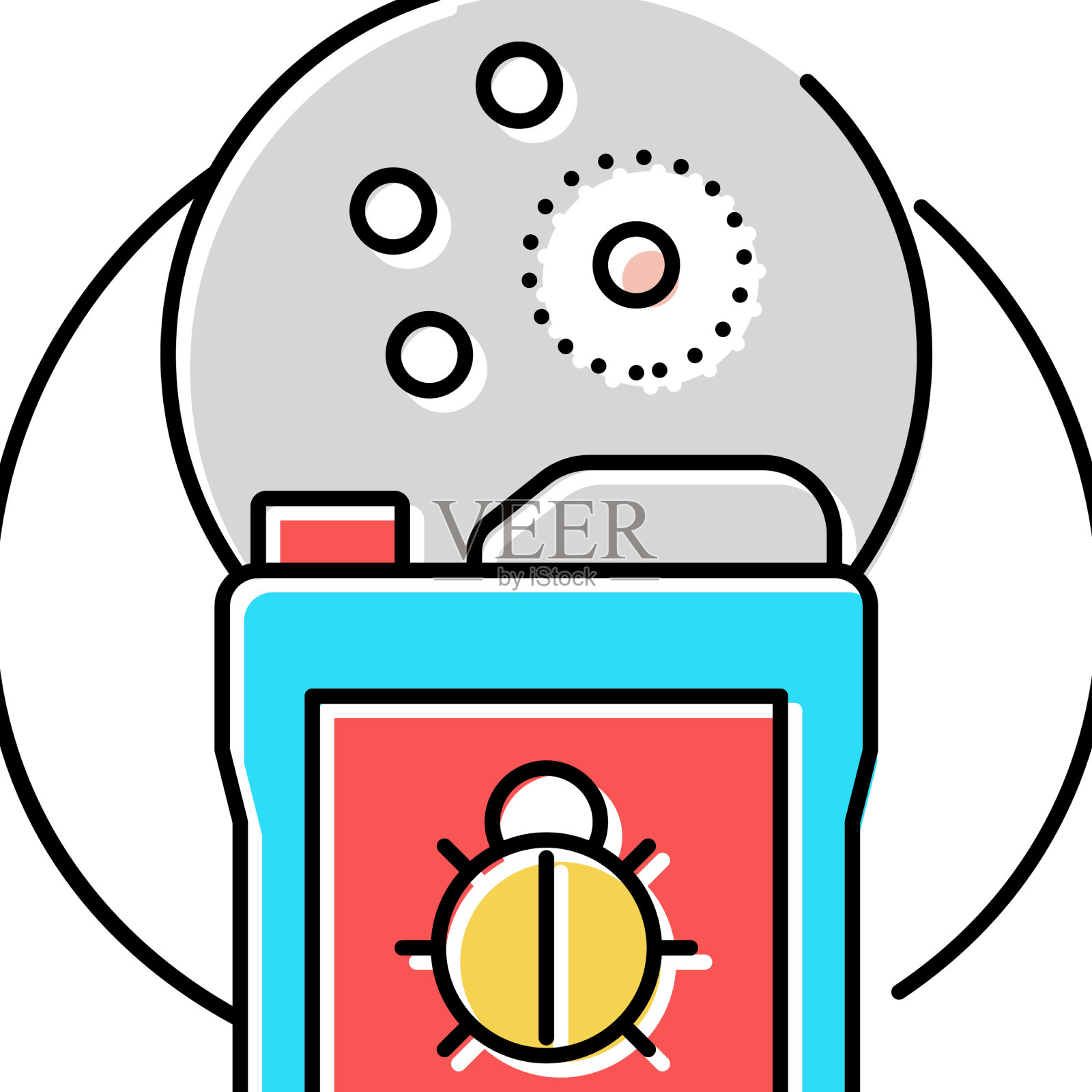 农药化工生产彩色图标图标素材