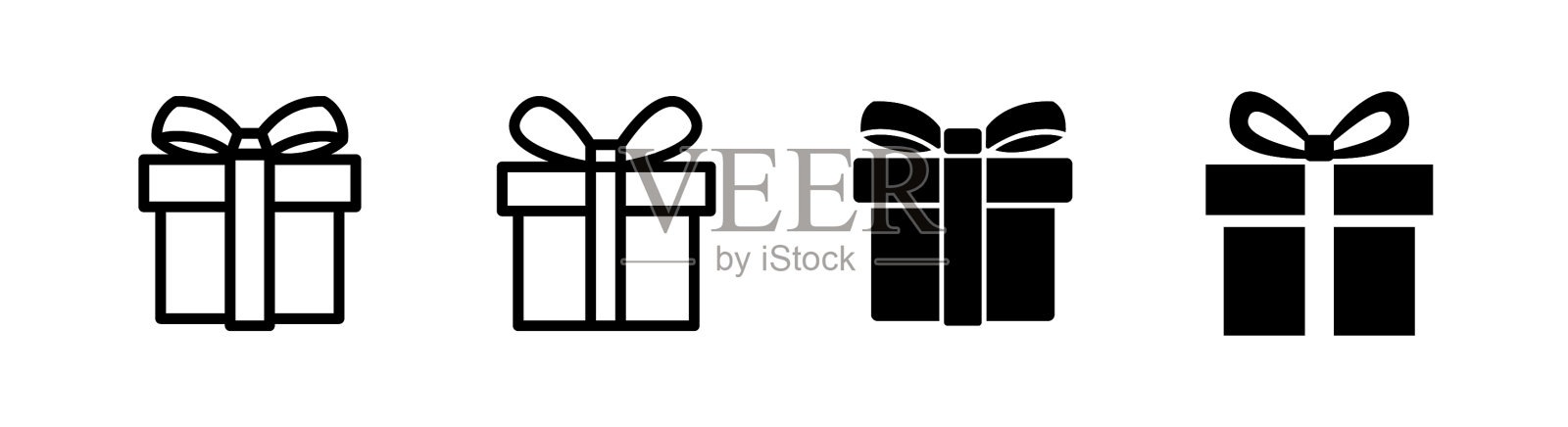 与圣诞节相关的礼盒图标设计元素图标素材