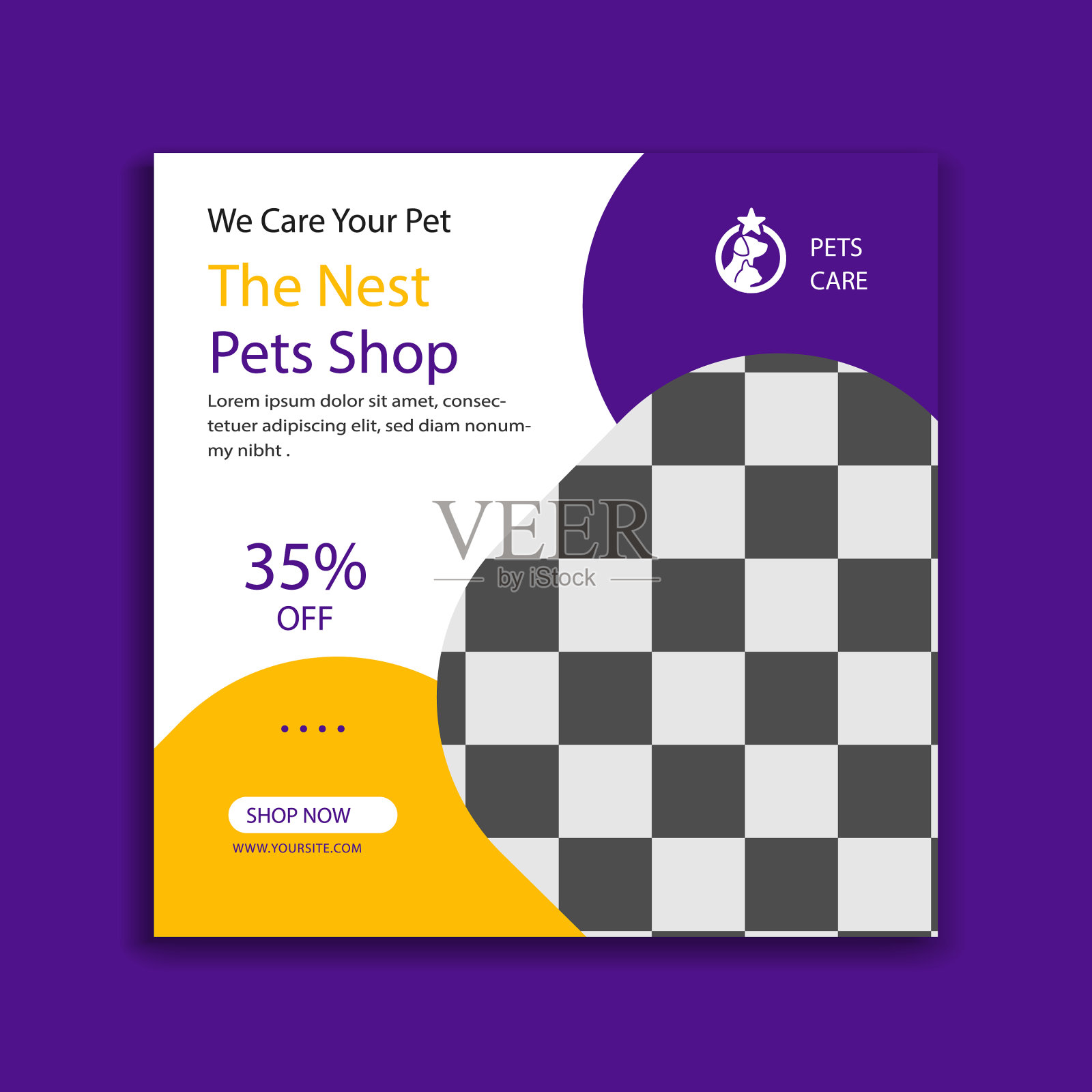 宠物社交媒体模板设计模板素材