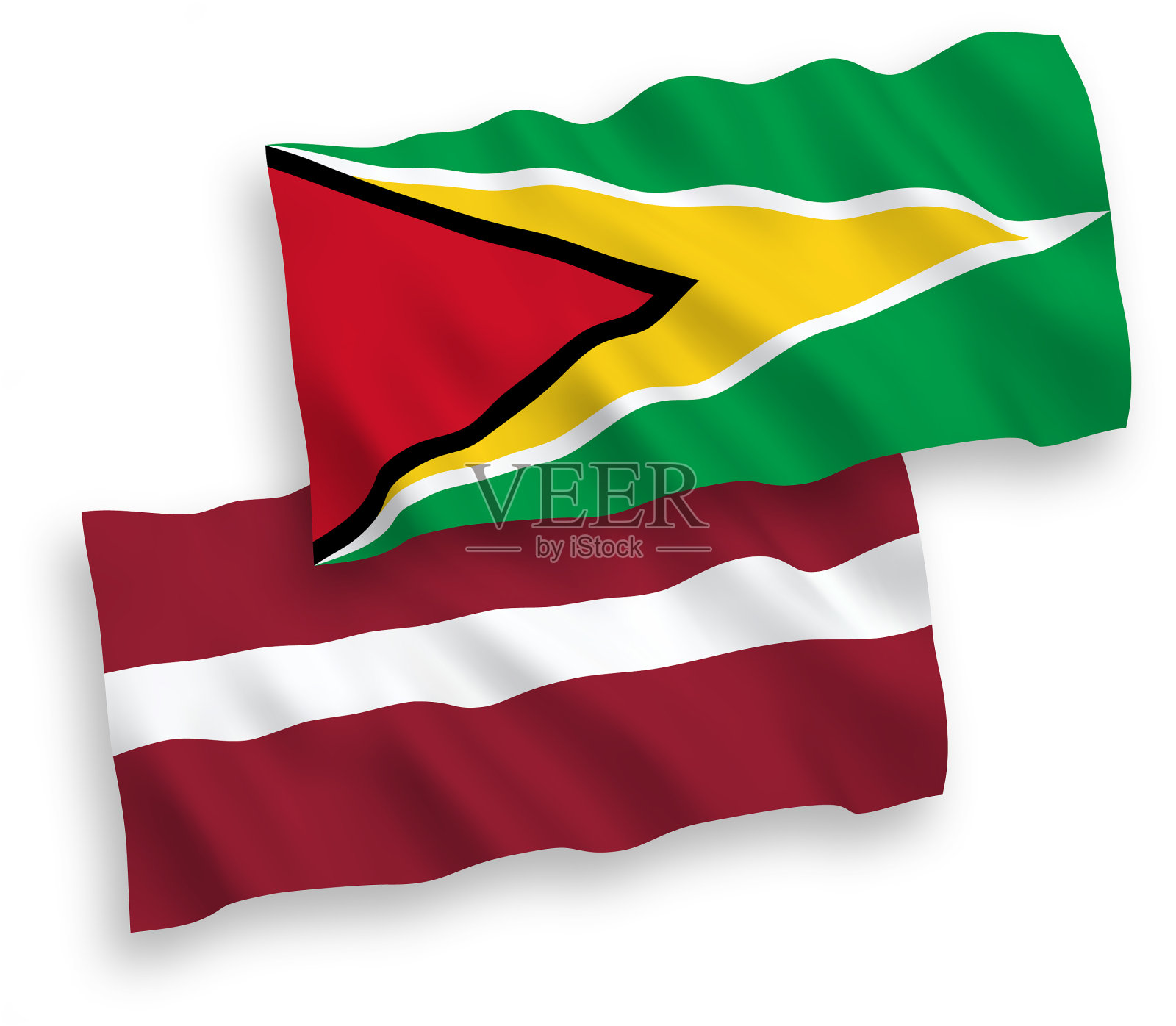 拉脱维亚和合作共和国的国旗设计元素图片