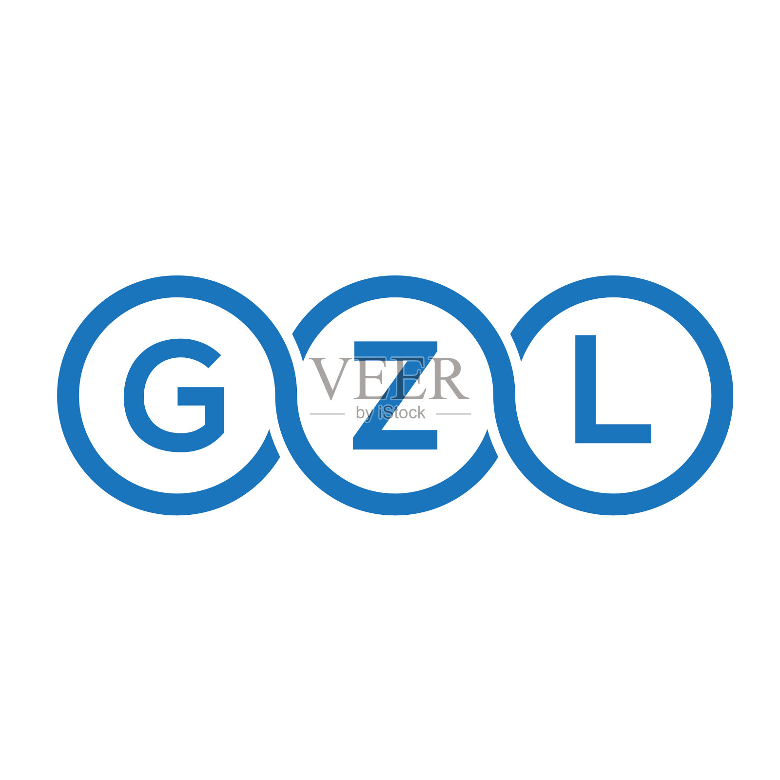 GZL字母logo设计，白底GZL插画图片素材