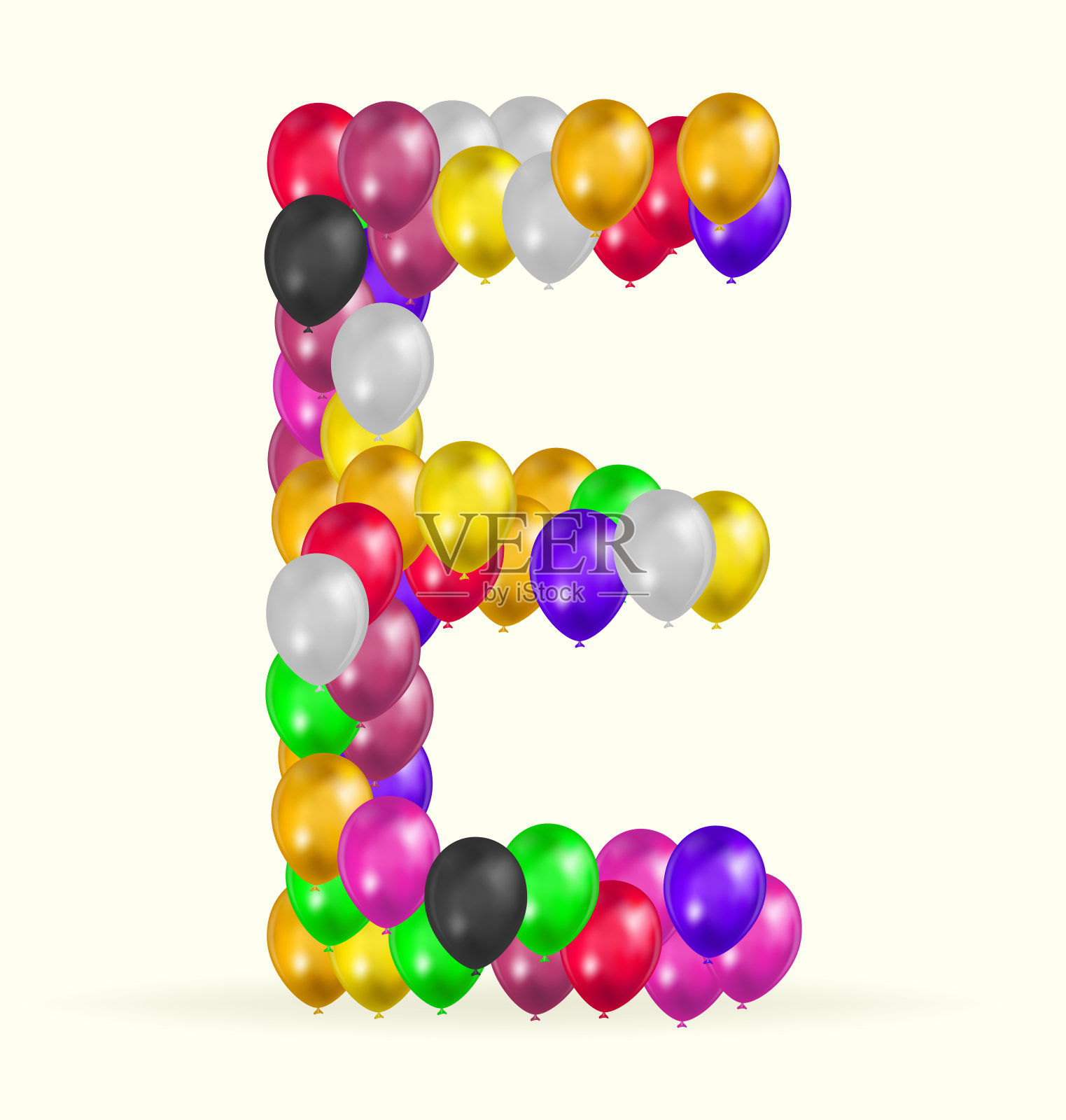 字母气球各种颜色标志矢量设计模板设计元素图片