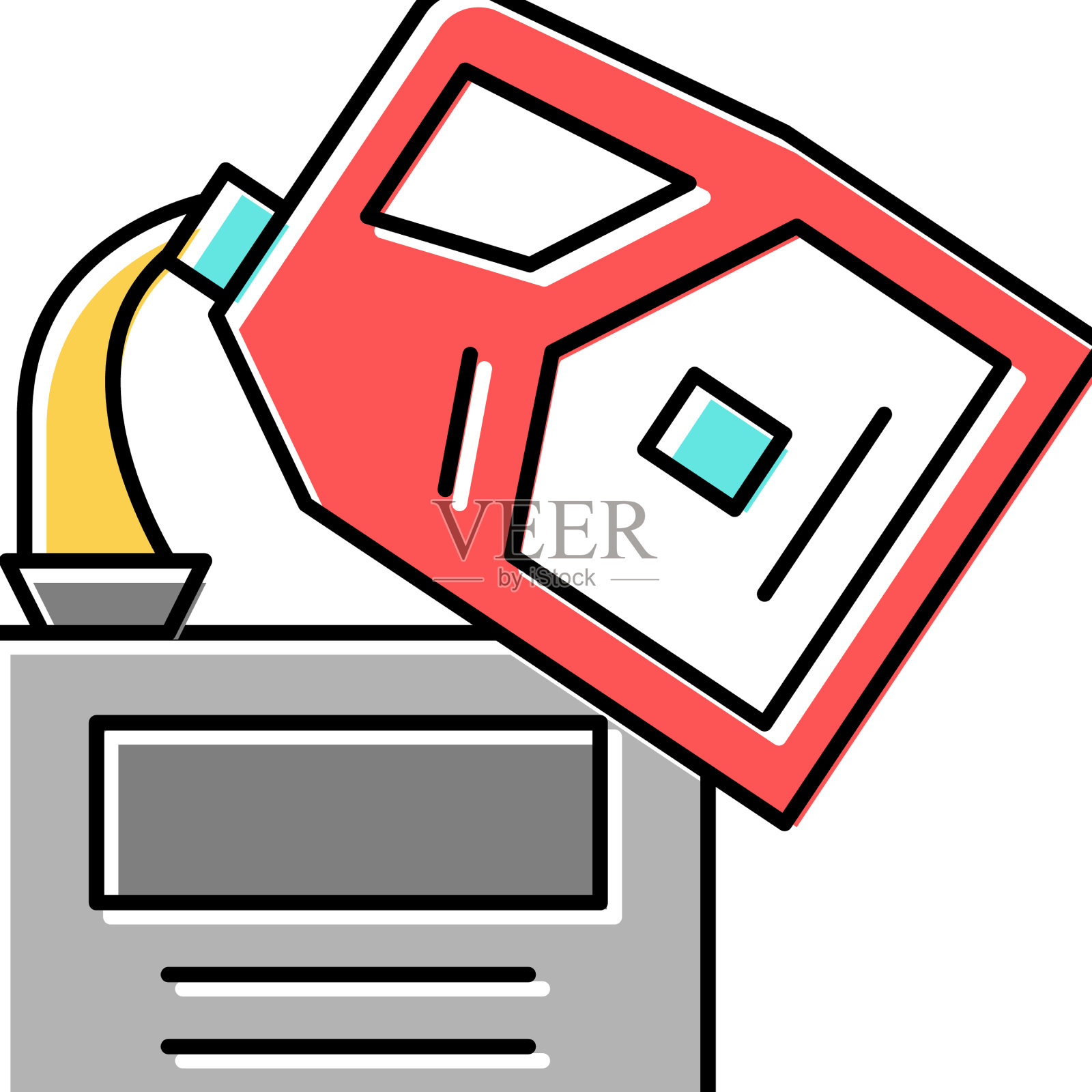 油填充颜色图标孤立图标素材