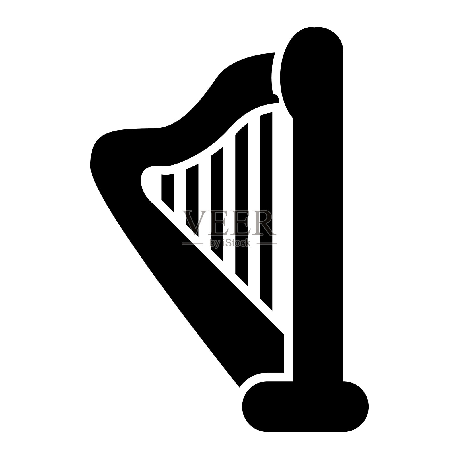 竖琴图标插画图片素材