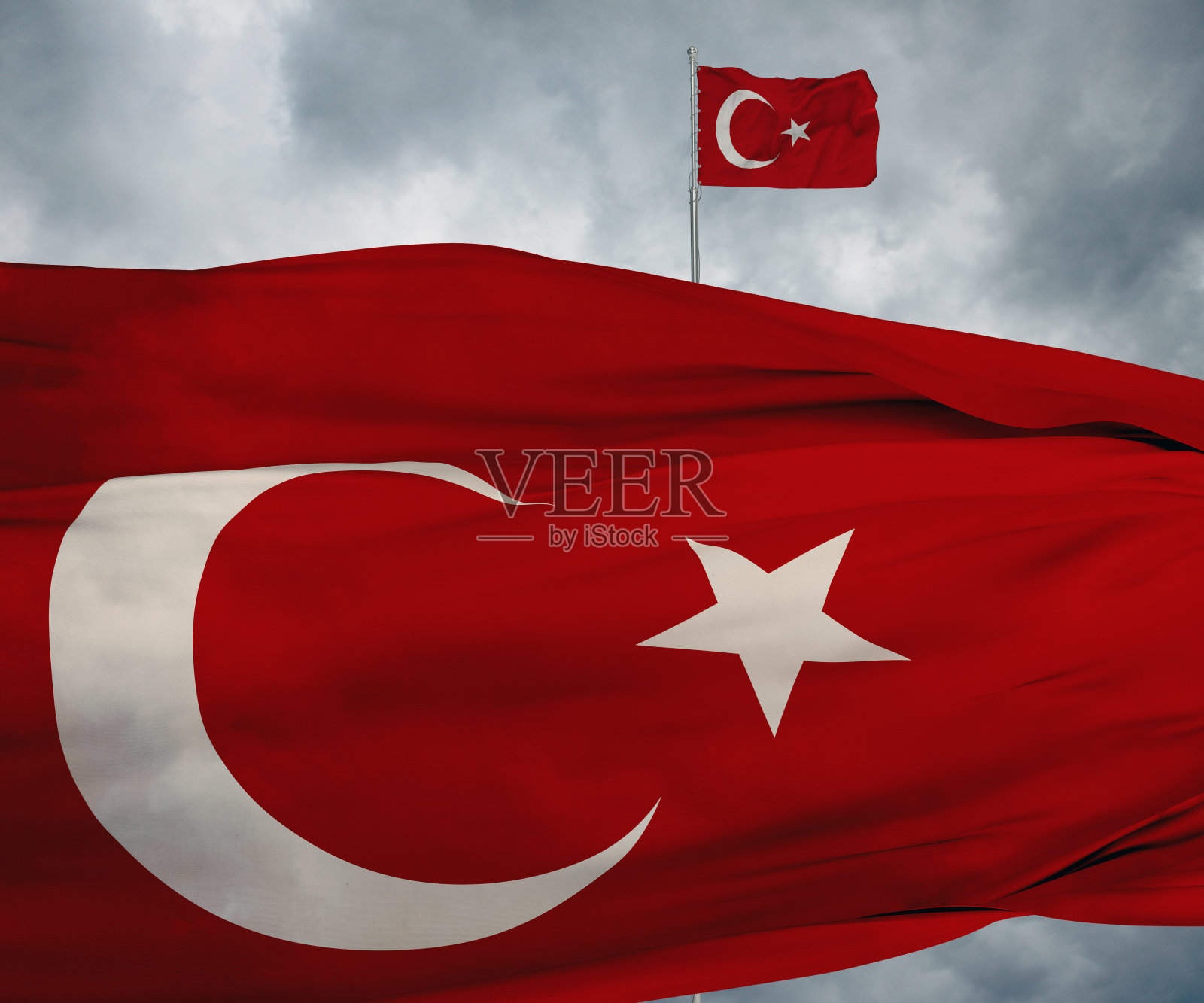 土耳其国旗，土耳其国家照片摄影图片