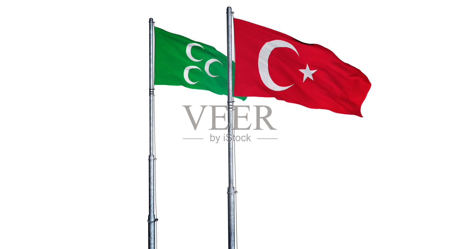 土耳其国旗，奥斯曼国旗照片摄影图片