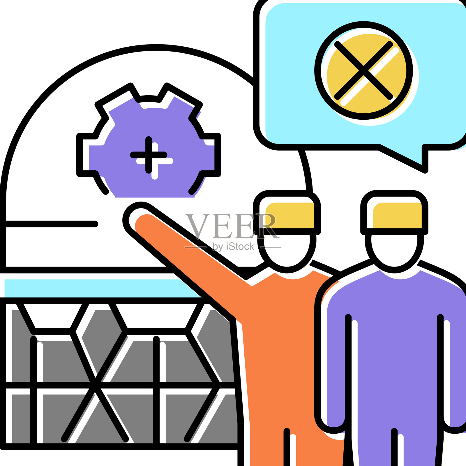 退役处理彩色图标设计元素图片