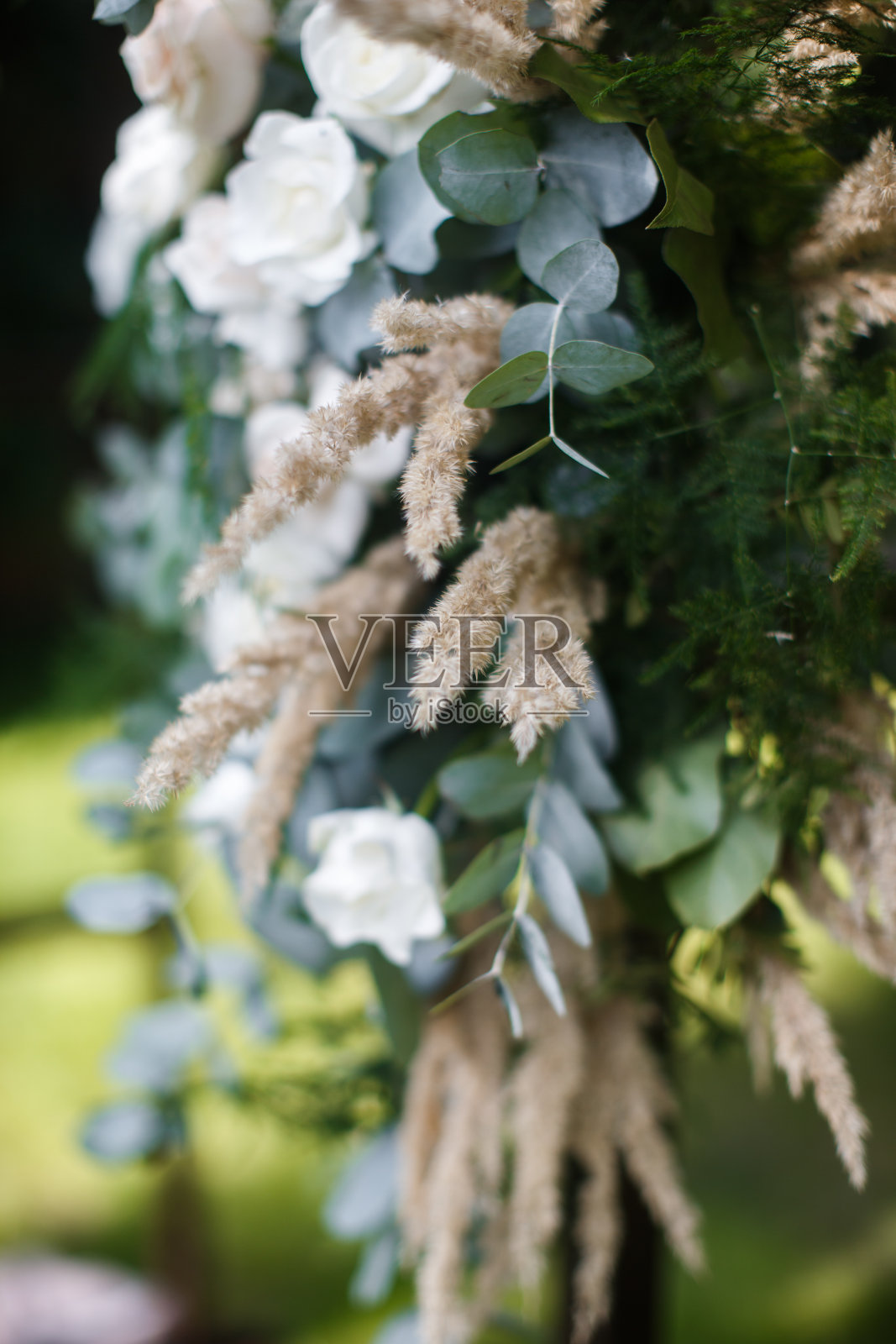婚礼上的鲜花，特写照片摄影图片
