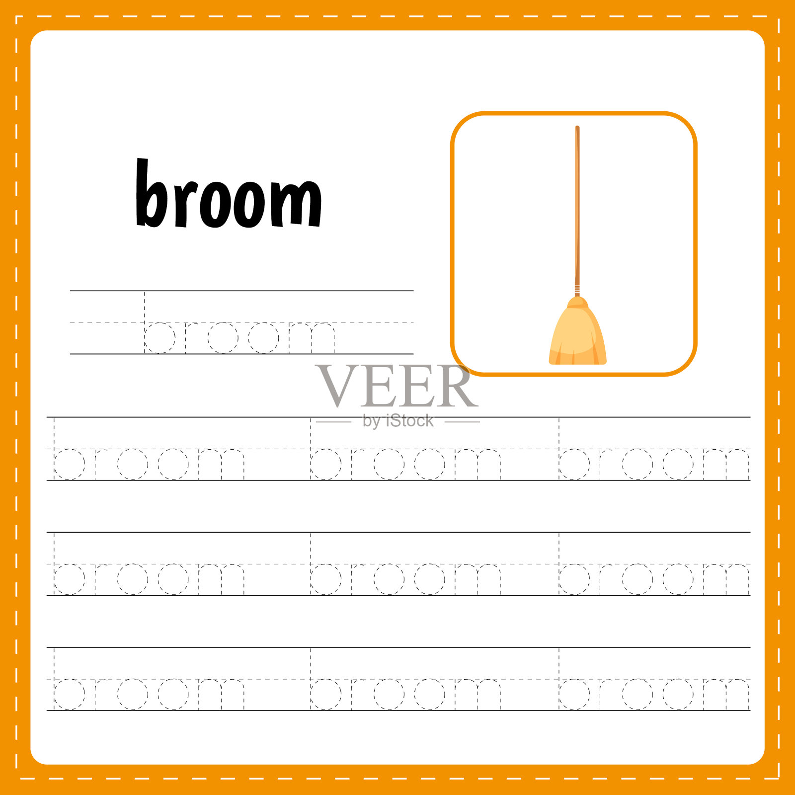 字母追踪工作表学龄前和插画图片素材