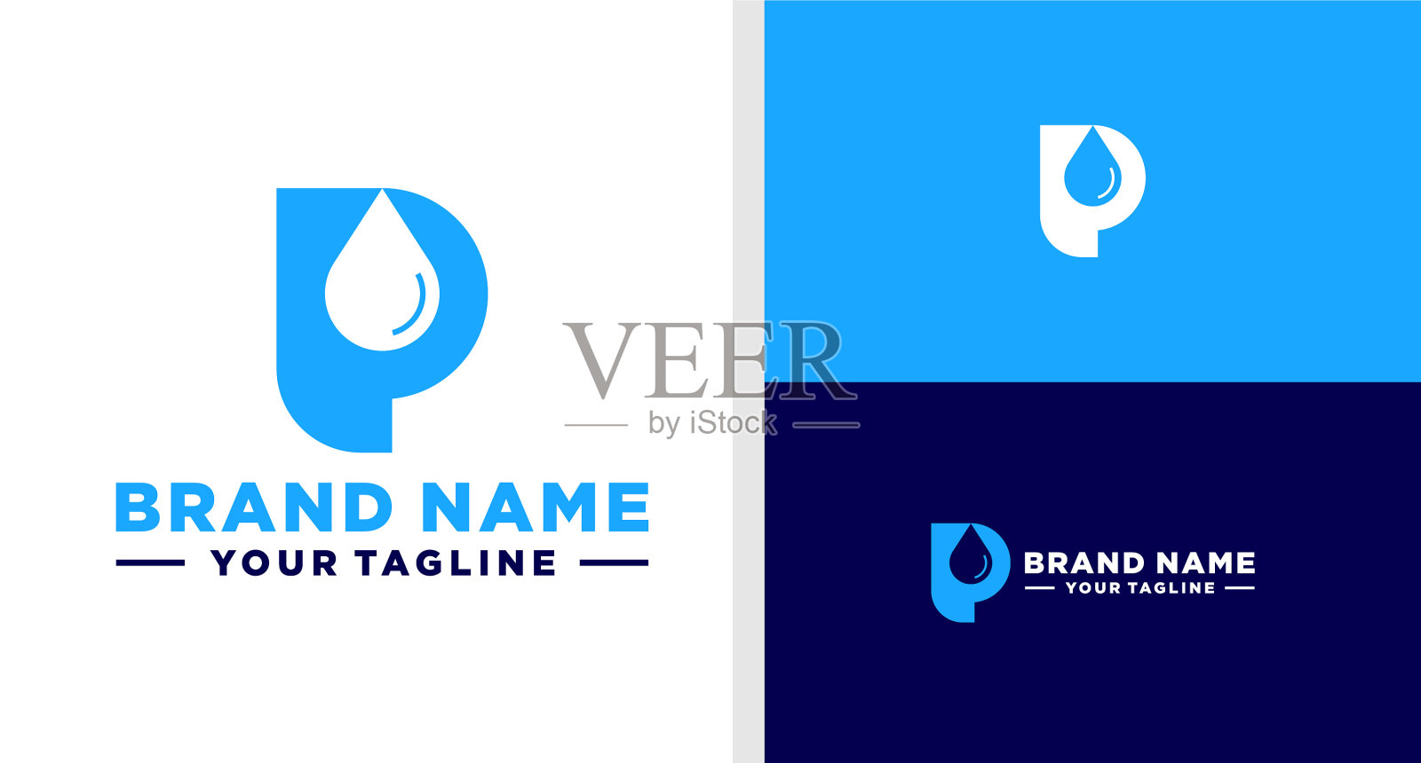 字母p标志水编辑插画图片素材